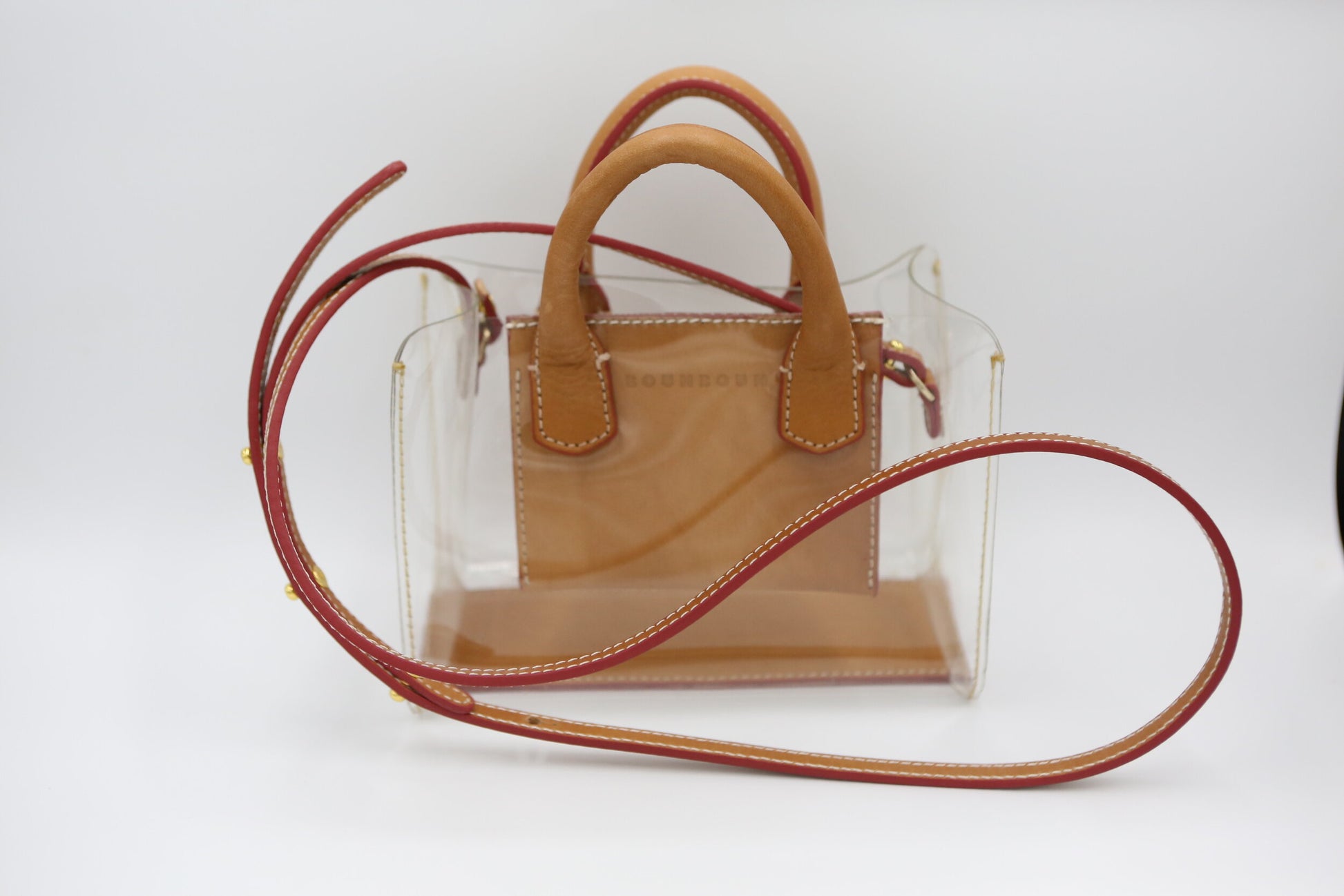 Small Clear Crossbody Bag Upcycled Webbed GG PREORDER