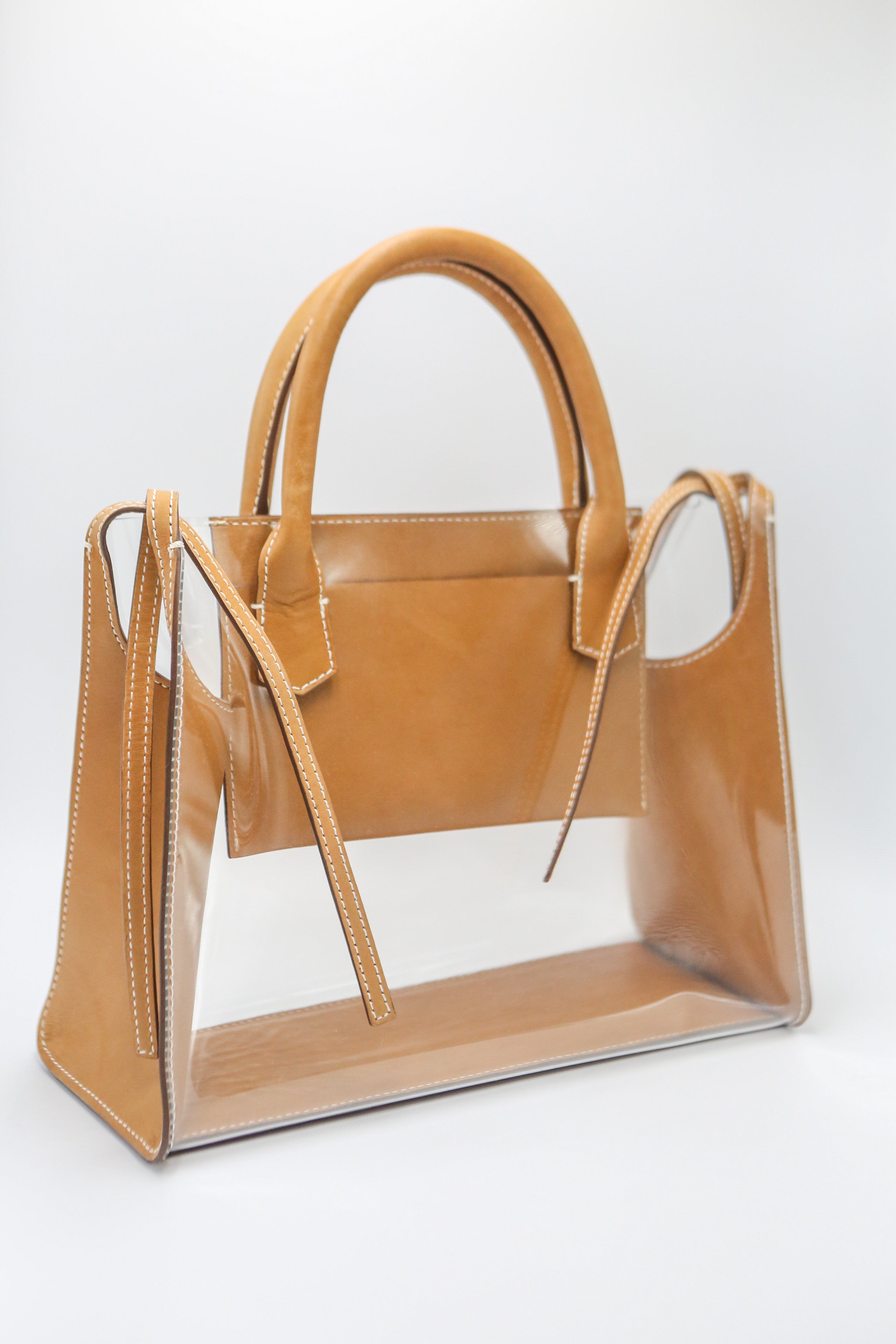 Charles and keith translucent tote online bag